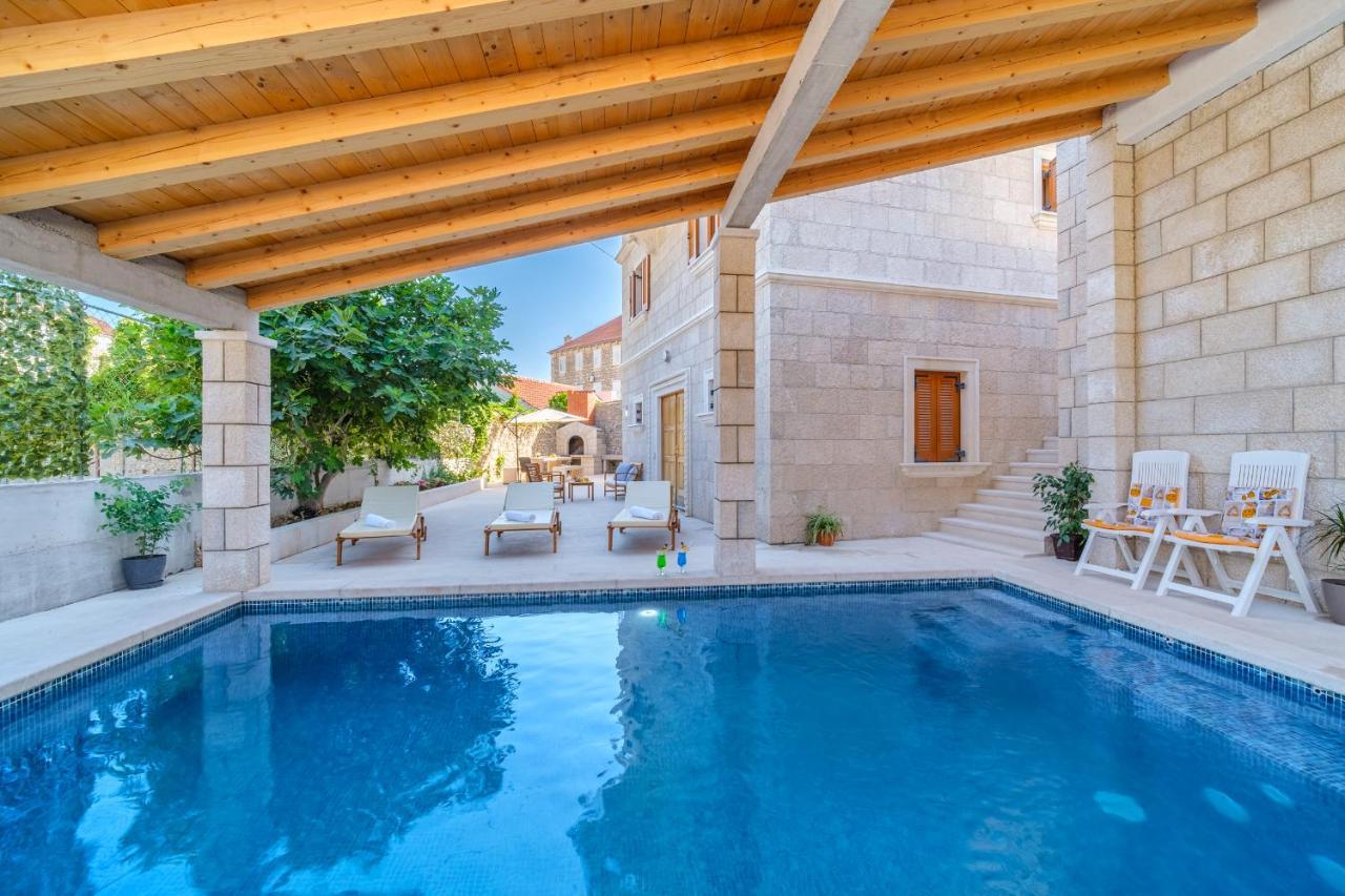 Luxury Stone Villa Nevija 2022 Private Villa Milna  Exterior foto
